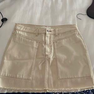 Ba&sh cream denim skirt, size 1 - equivalent to US small